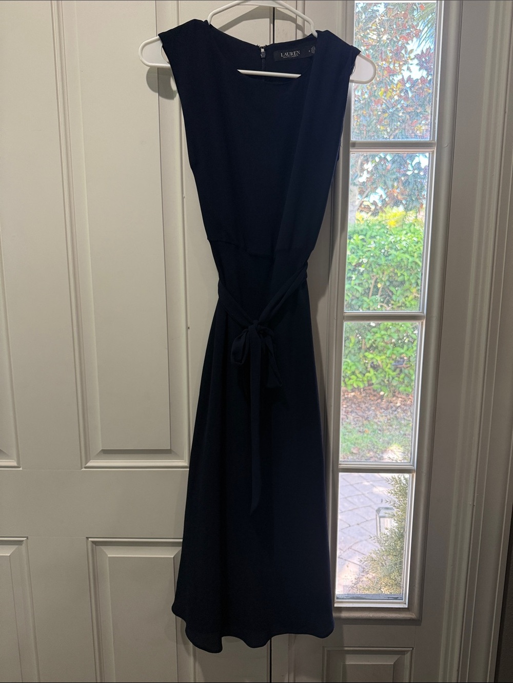 Navy Sleeveless Midi Dress - Elegant Women's Dress